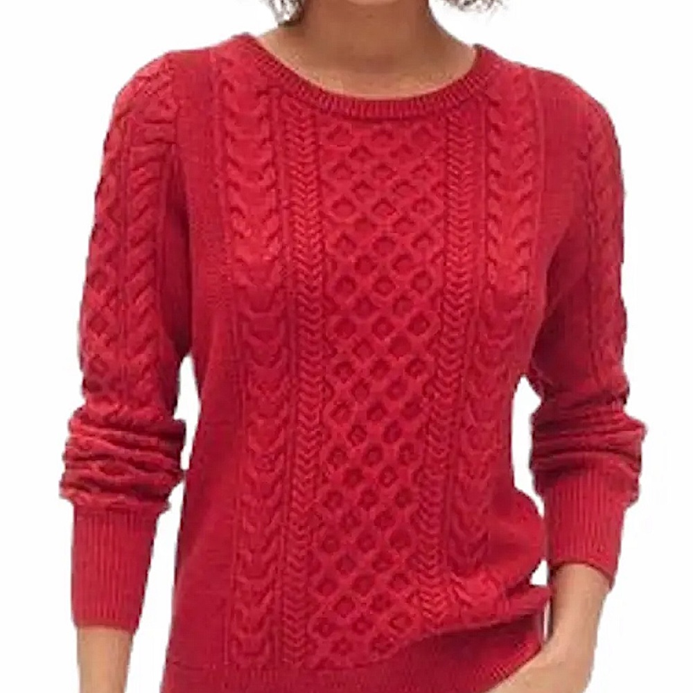 Red Cable Knit Gap Sweater XS (NWOT)